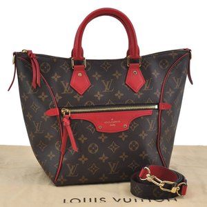Tournelle PM Monogram Canvas Red Shoulder Bag